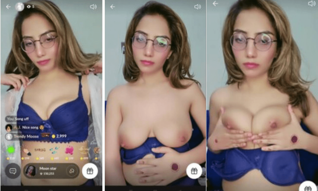 Hot Mishoooo aka Moonstar Nude Strip and Pussy Spread Group Show