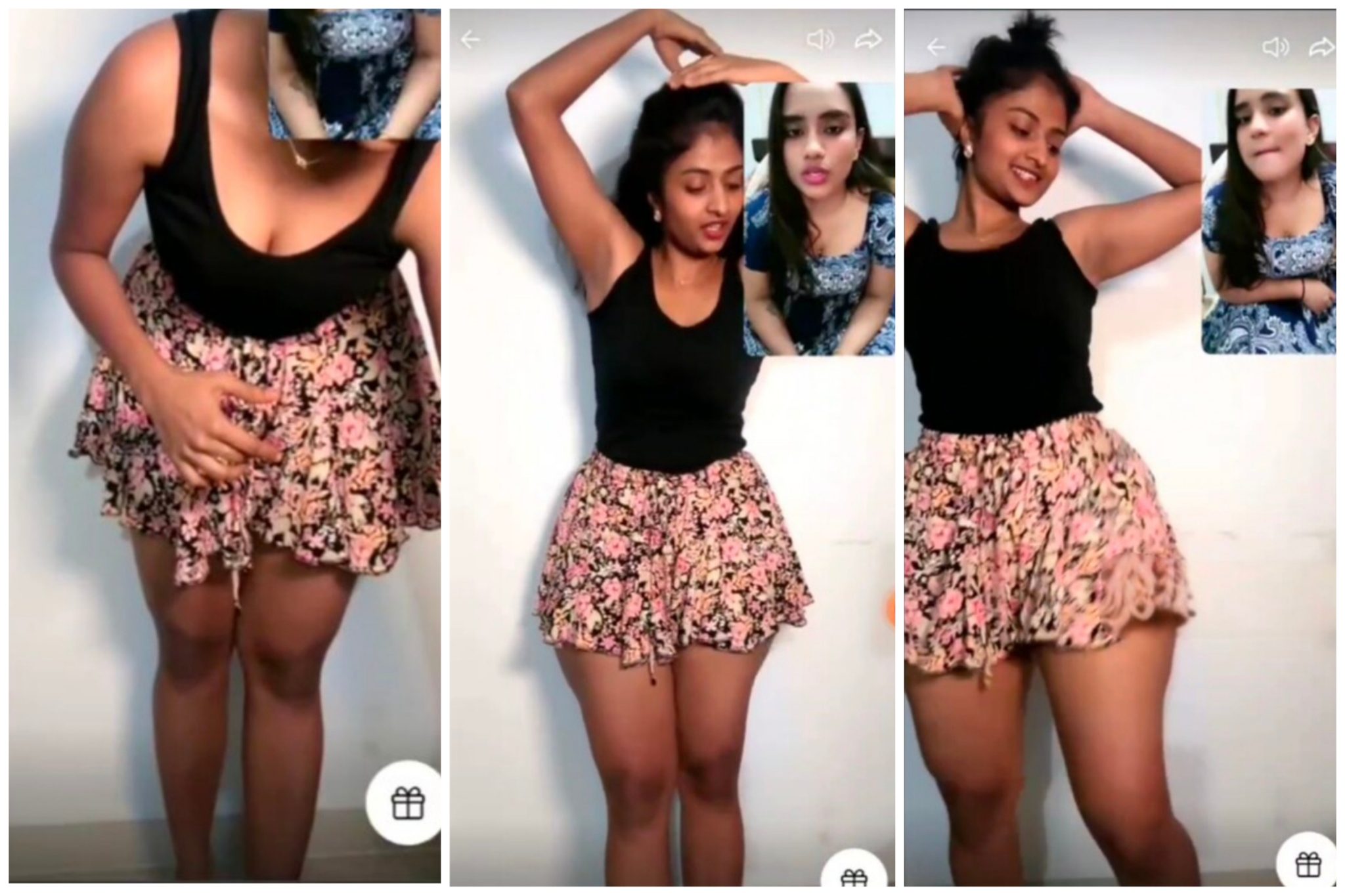 Dusky Telegu Model Showing Armpits And Thighs