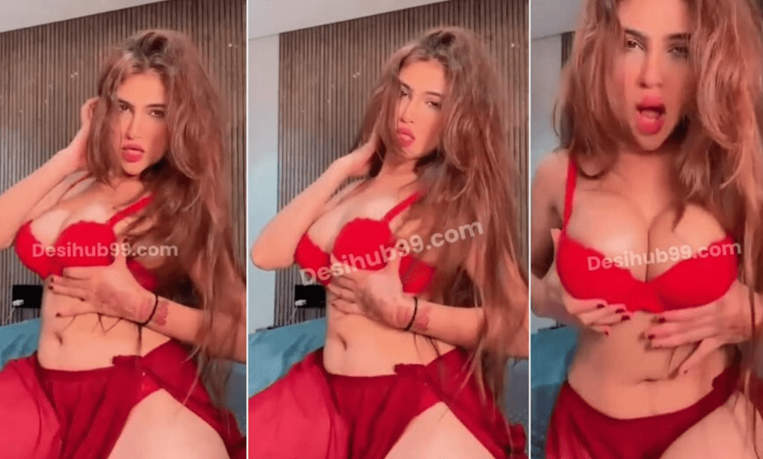 Famous Model Hiral Radadiya Twerking Her Ass In Pink Saree With Horny Moves Private Leaked Clip