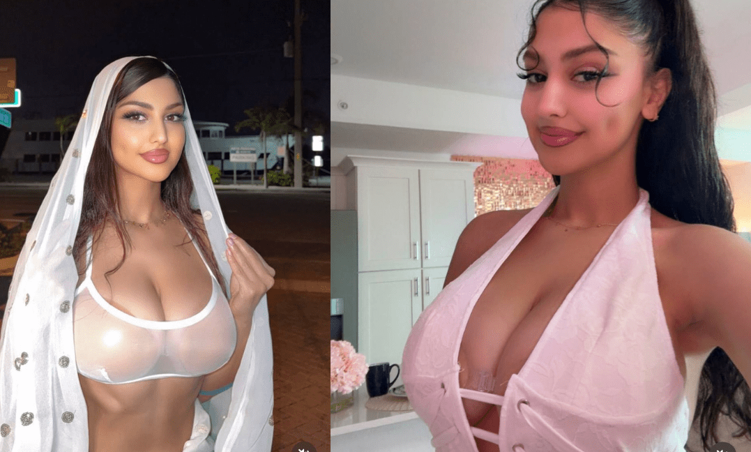 Famous Sexy Instagram Model Diva Flawless Showing Her Boobs And Pressing Them With Horny Moves