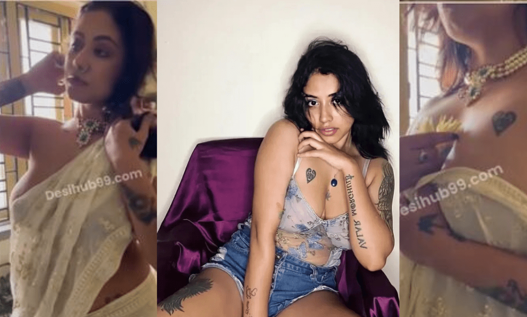 Famous Instagram Model Yajna Seni Teasing In White Saree And Twerking Her Big Ass With Horny Moves
