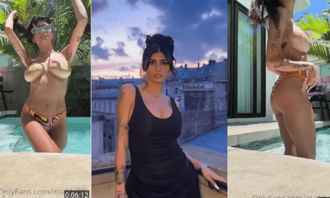 Famous Actor And Model Mia Khalifa Teasing In Bikini Latest Onlyfans Private Fully Nude Clip