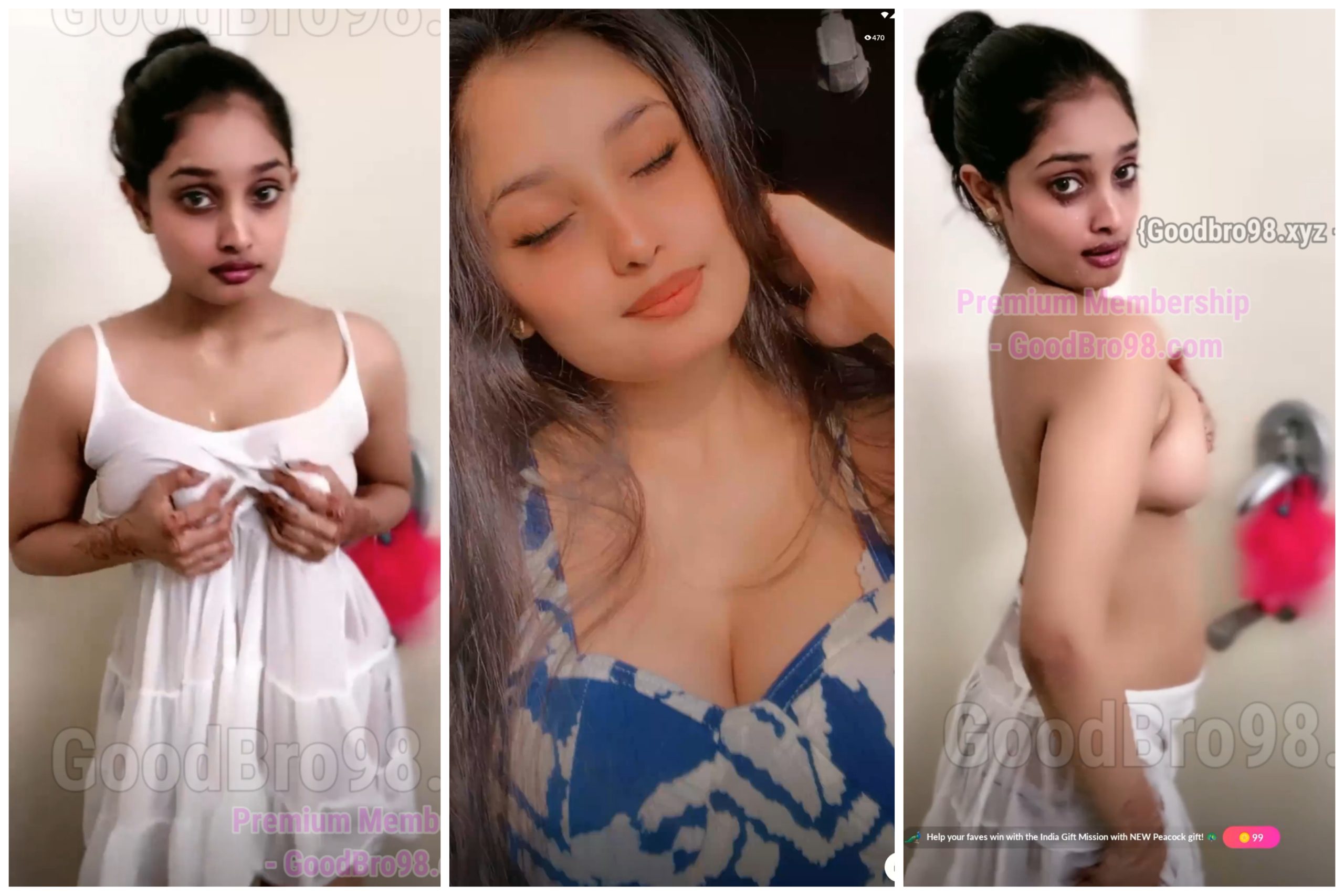 Sexy Transparent Frock Tango Shower Live