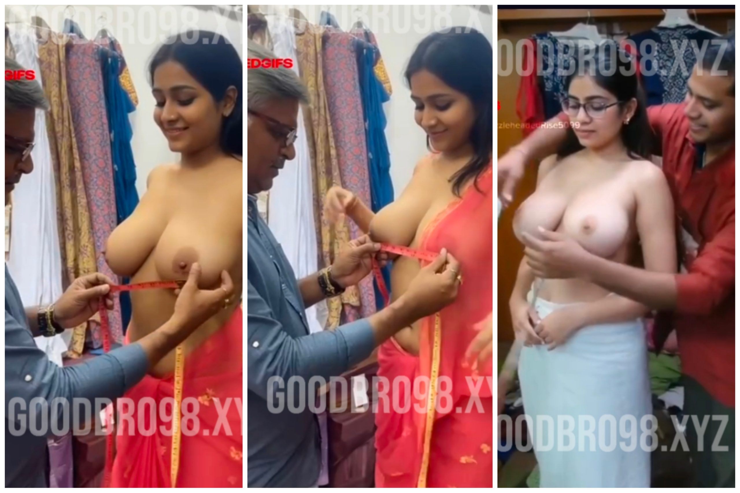Tailor Taking Measurements Of Bhabhi