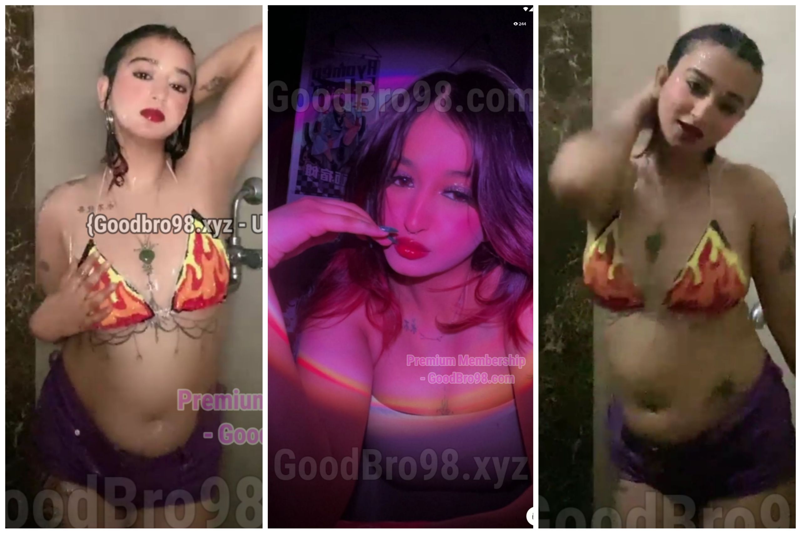 Super Hot Shower Premium In Bikni Top Tango Live