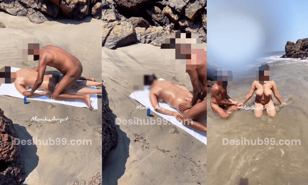 Real Indian Hotwife from Pune Monika Arpit @monikaarpitcpl Onlyfans Getting a Massage on the beach