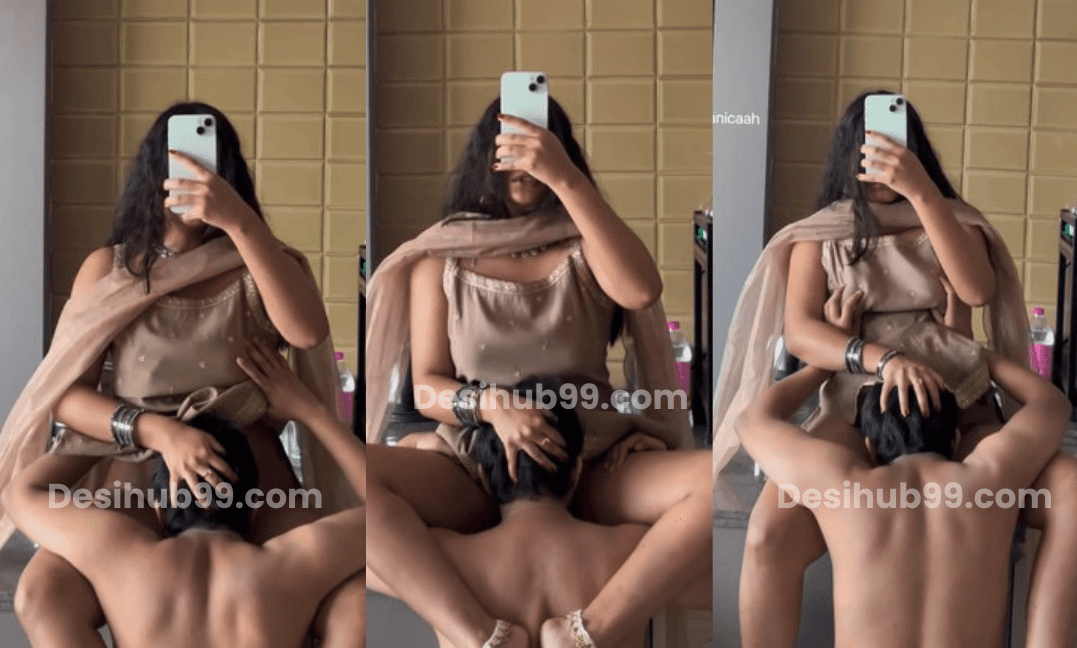 Indian model Moanicaah pussy licking by hubby