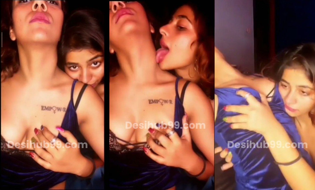 Desi Lesbian 121 Seductive Tango Live She Literally Sucking Her Boobs
