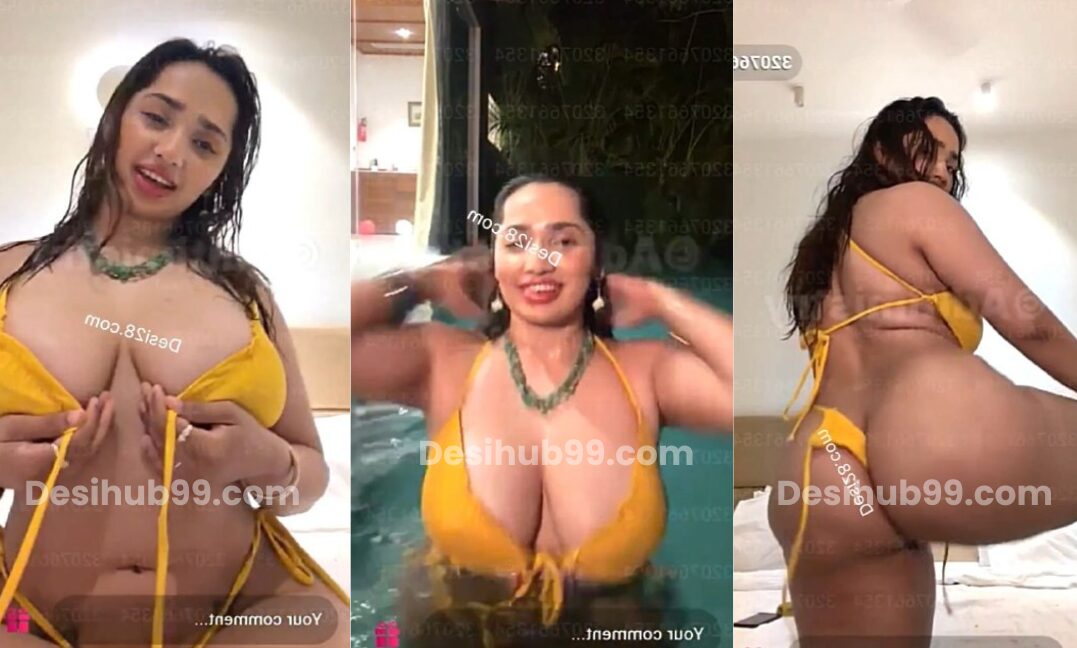 Aditi Mistry Nude In Pool and panty opening Live Full Ass Visible