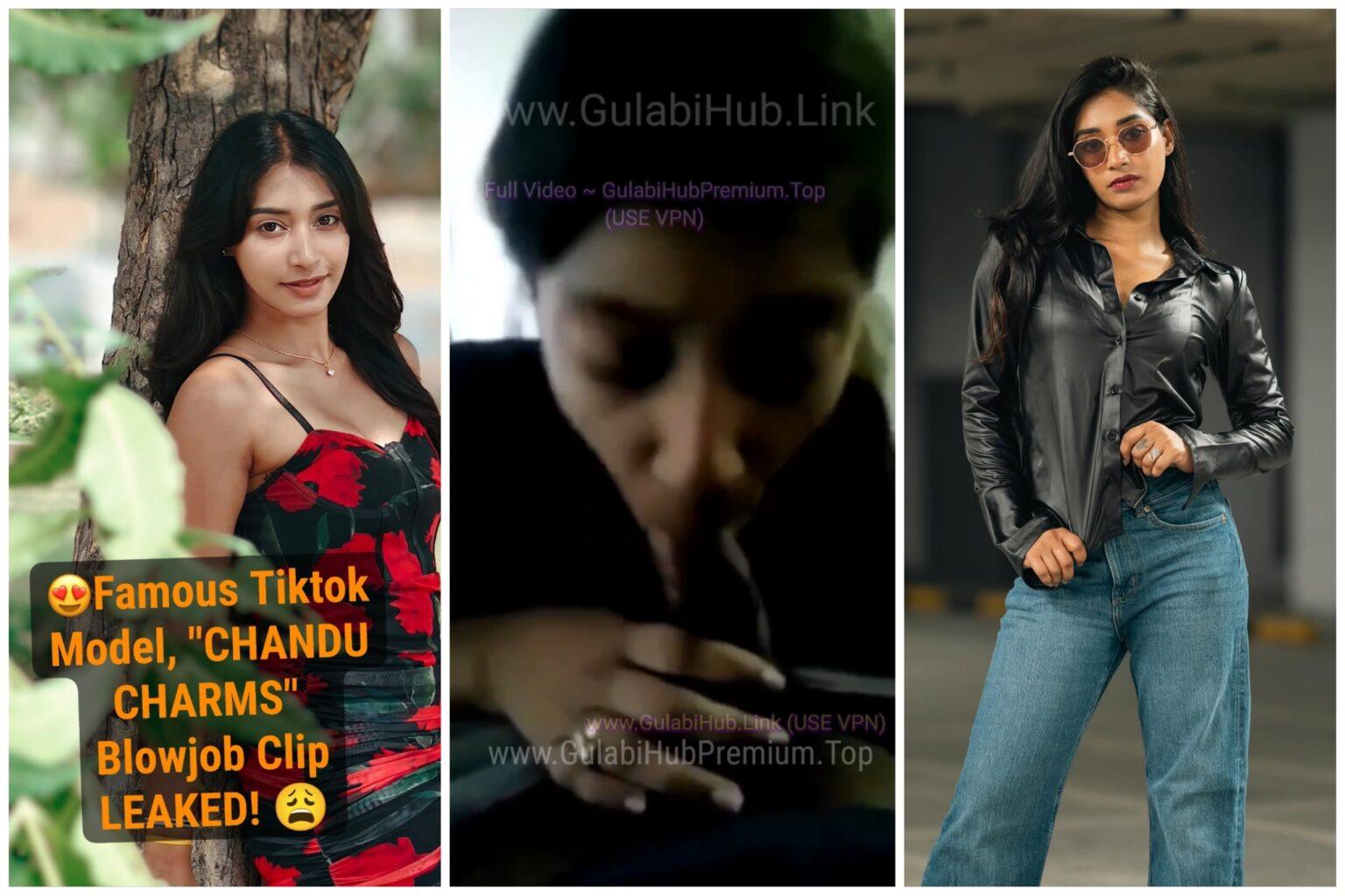 Chandu Charms Famous Tiktok Model Blowjob Exclusive Video