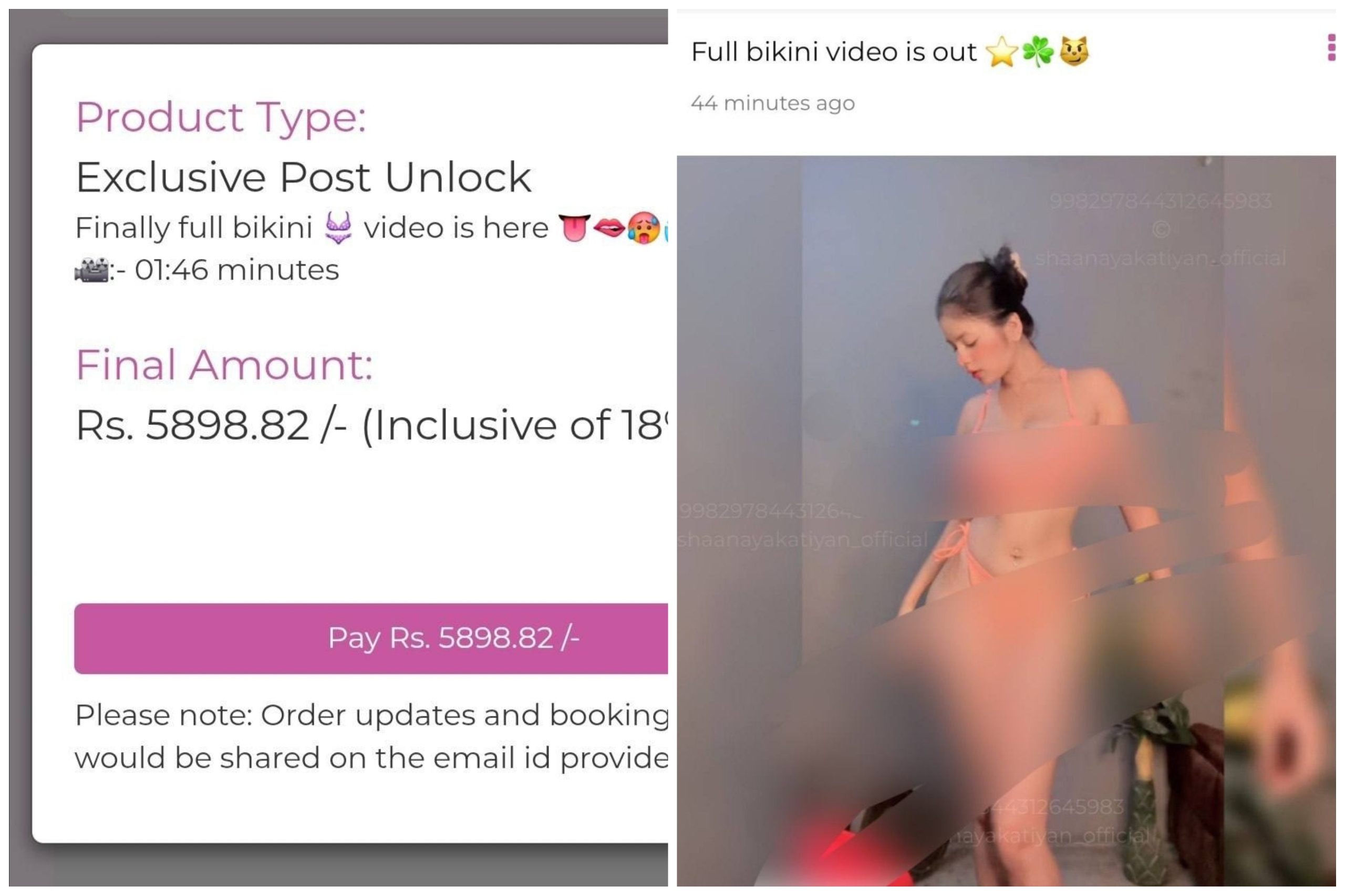 SHANAYA KATIYAN MOST EXPENSIVE 6K INR WORTH OF WEBSITE VIDEO IN BIKNI FIRST ON NET
